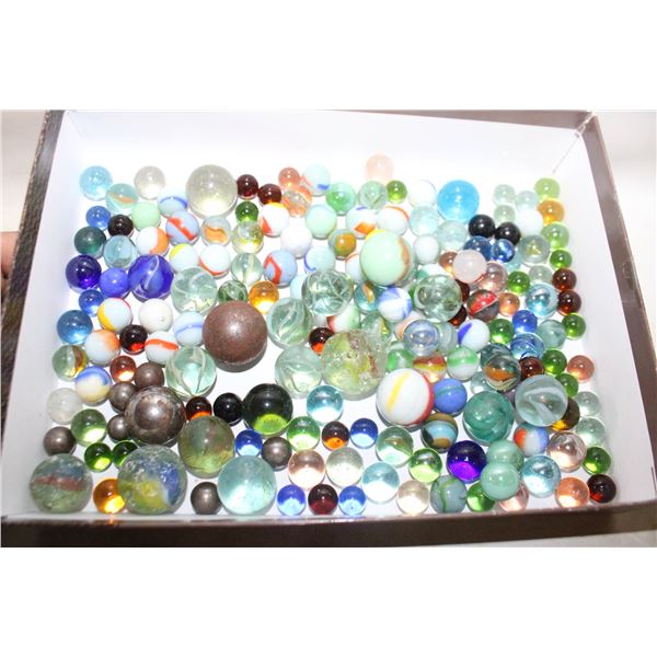 BOX OF MARBELS CREAMIES,STEELIES,