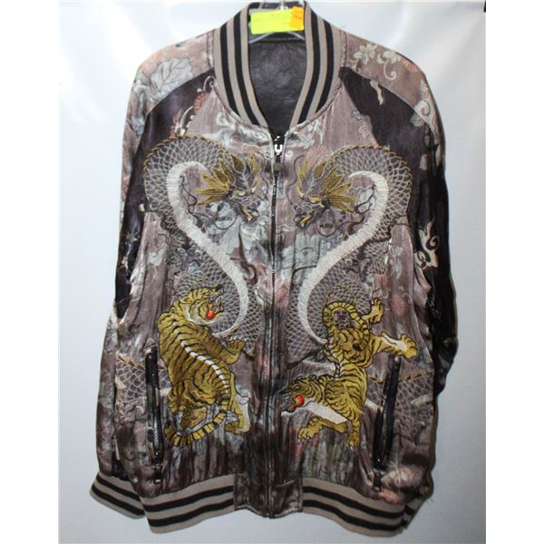 LADIES XS SATIN DRAGON ZIP UP