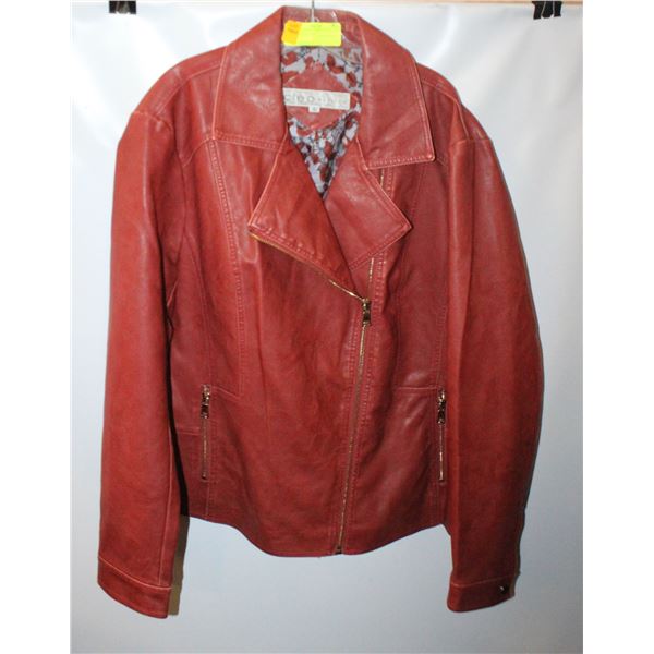 CLEO PETITES LADIES SIZE XL LEATHER JACKET