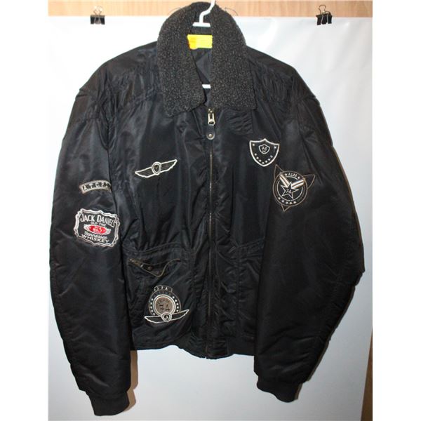 VINTAGE CROSSBALL ZIP UP BOMBER JACKET WITH JACK-