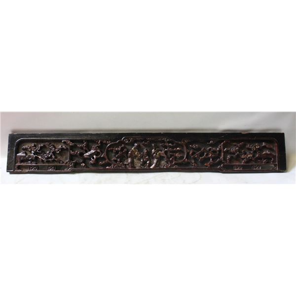 ANTIQUE CHINESE CARVED WOOD PANEL