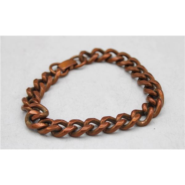 VTG SOLID COPPER BRACELET WITH PATINA-45.7 G'S