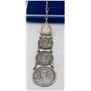 Image 2 : ANTIQUE 1908/09 4 SILVER NORWEGIAN COIN WATCH FOB