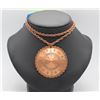 Image 1 : VTG BELL TRADING POST-LRG COPPER PENDANT-16.75 G'S