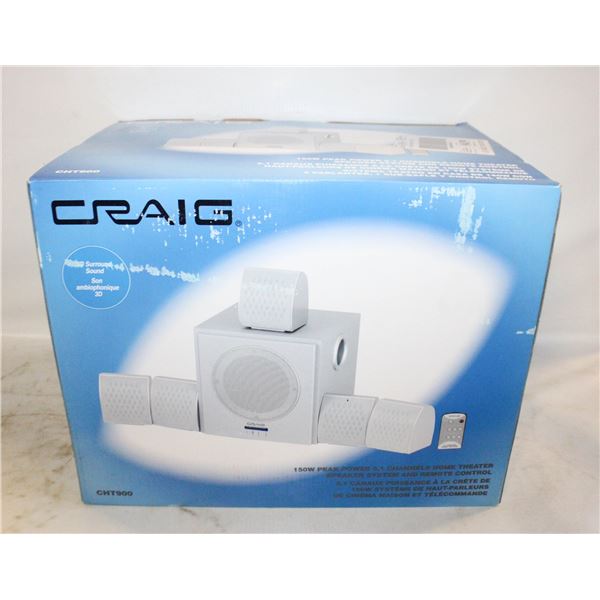 CRAIG SURROUND SOUND SPEAKER SYSTEM W BOX