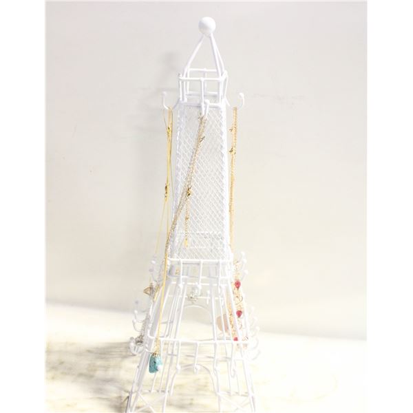 METAL EIFFEL TOWER JEWELERY STAND W 8