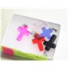 Image 1 : 5 CRYSTAL & GLASS CROSS PENDANTS