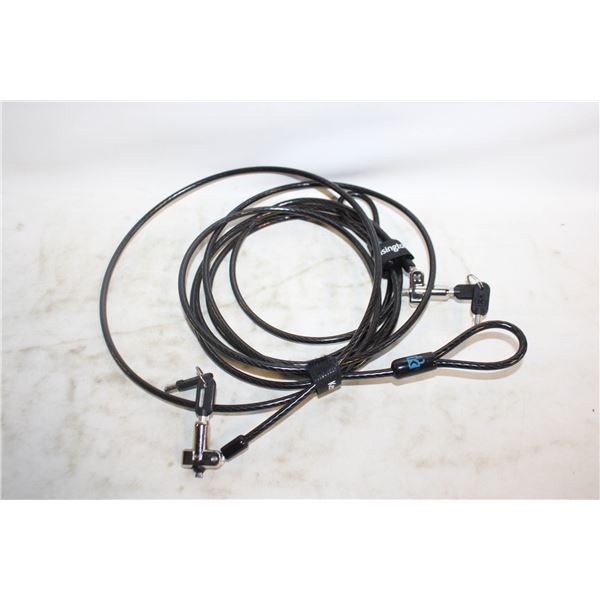 2 KENSINGTON KEYED LAPTOP LOCKS+KEYS