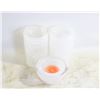 Image 1 : 3 PARTYLITE WHITE SWIRL SMOKED TEALIGHT