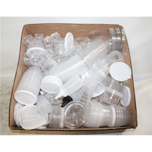 FLAT OF SMALL CONTAINERS