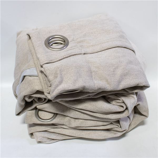 2 PANELS OF BEAUTYREST BLACKOUT CURTAINS BEIGE