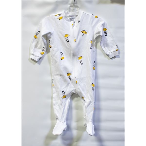 PEKKLE ENFANTS COTTON SLEEPER WHITE SIZE 12M