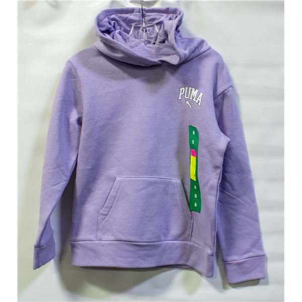 NEW PUMA GIRLS PULLOVER HOODIE PURPLE SIZE 8