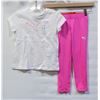 Image 1 : NEW 2 PIECE PUMA GIRLS SET WHITE SHIRT & PINK