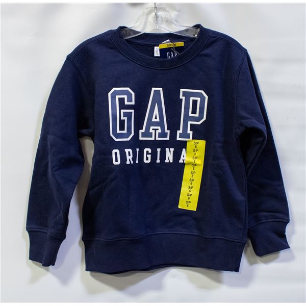 NEW GAP KIDS BOYS SWEATSHIRT NAVY BLUE SIZE SM 6