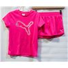 Image 1 : 2 PIECE PUMA GIRLS NEON PINK SPORTS SET SIZE 8