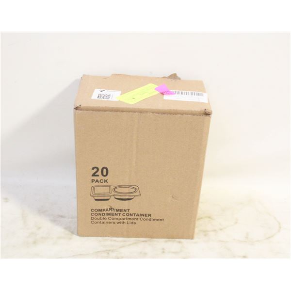 20 PCS DISPOSABLE DOUBLE COMPARTMENT