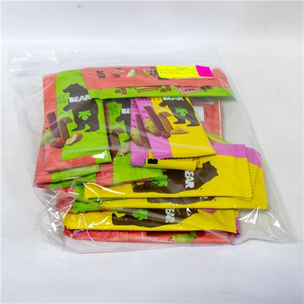 BAG OF 23 BEAR FRUIT SPLITS FRUIT STICK SNACKS