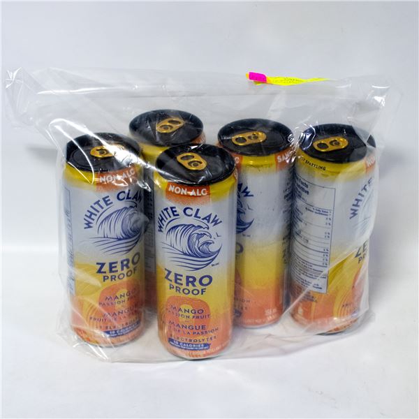 5 PACK OF WHITE CLAW NON-ALC ZERO MANGO PASSION
