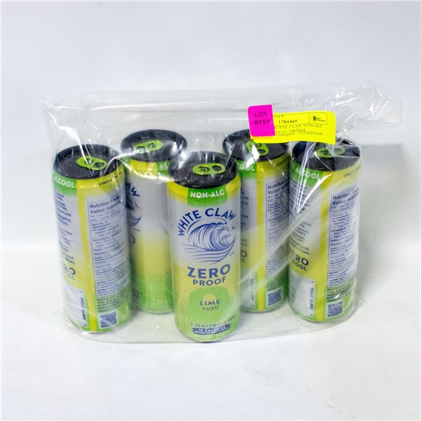 5 PACK OF WHITE CLAW NON-ALC ZERO LIME YUZU DRINKS