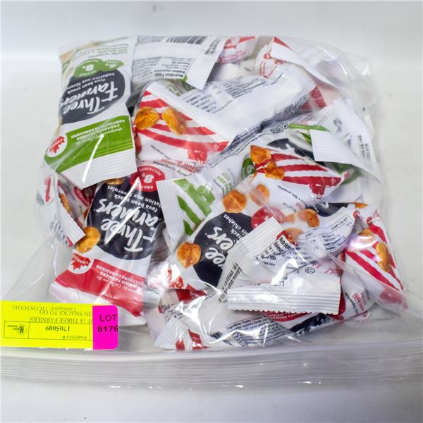 BAG OF 18 THREE FARMERS PROTEIN SNACKS TO GO