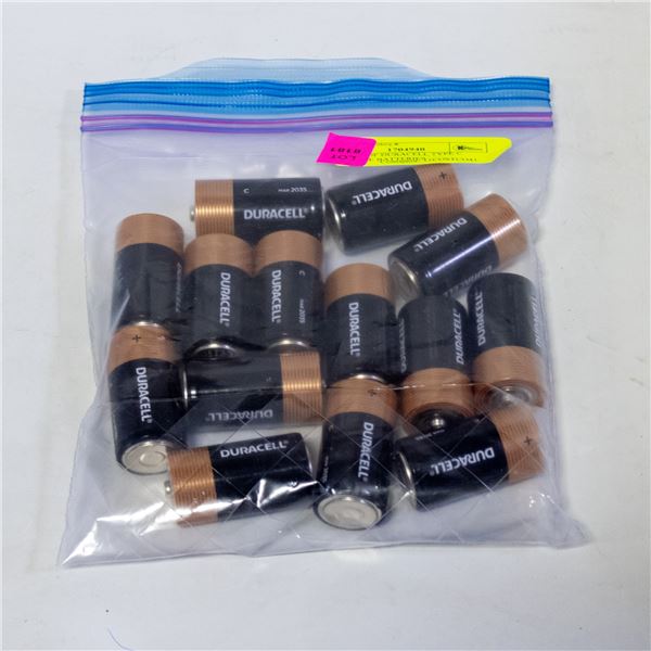 14 PACK OF DURACELL TYPE C ALKALINE BATTERIES