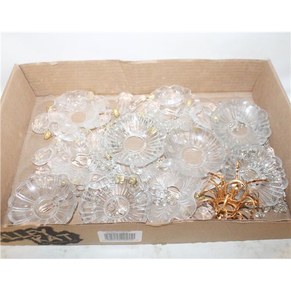 BOX OF CHANDLIER PIECES