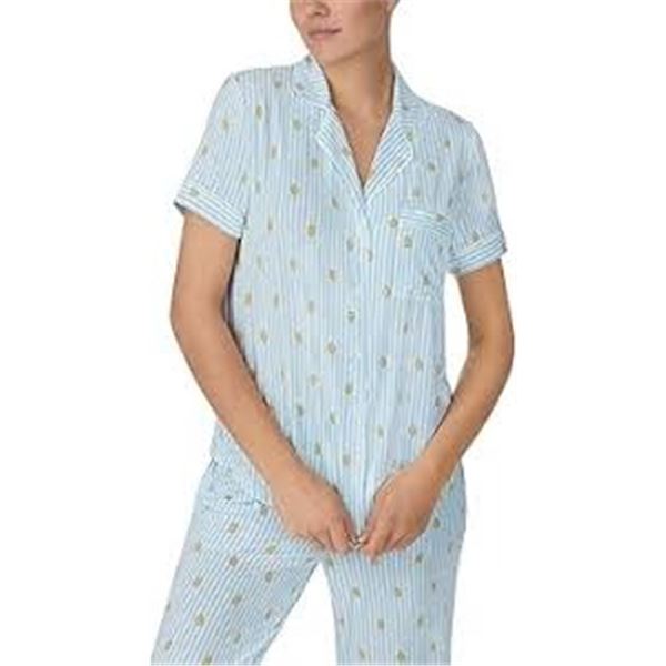 2 PC KATE SPADE WOMENS PYJAMA SET STRIPED SIZE M