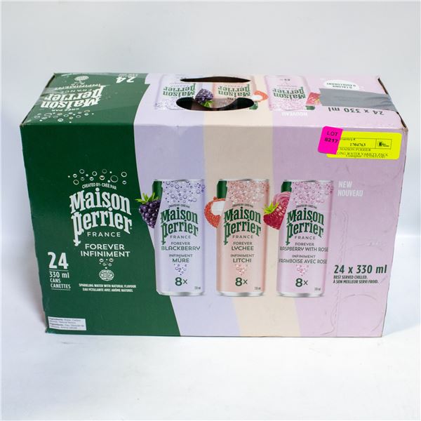 BOX OF MAISON PERRIER SPARKLING WATER VARIETY PACK