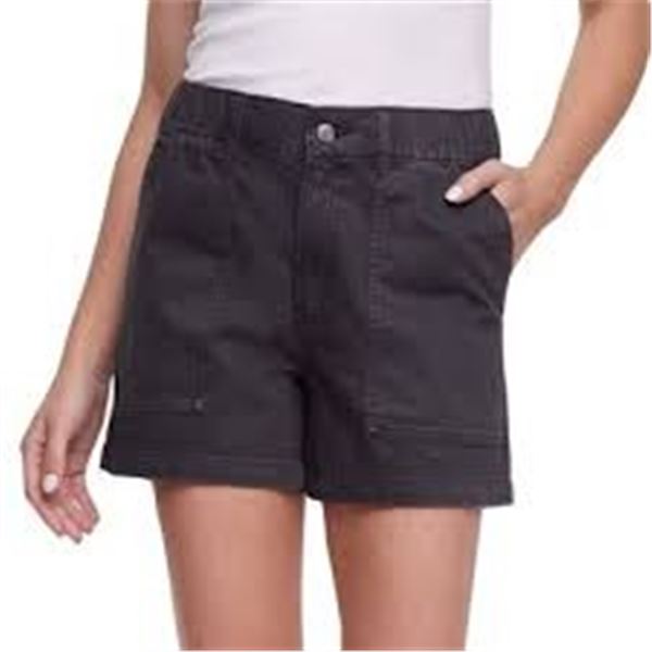 NEW GAP WOMENS TWILL SHORTS BLACK SIZE LARGE