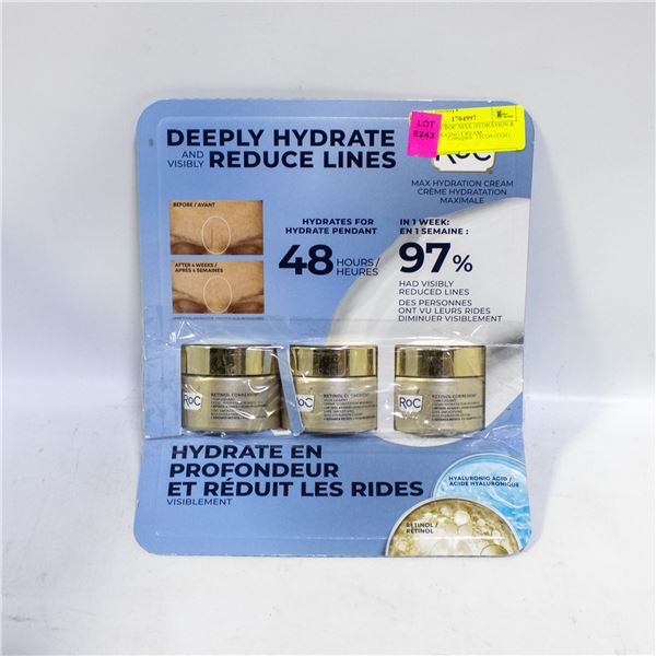 3 PACK OF ROC MAX HYDRATION & LINE REDUCING CREAM