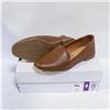 Image 1 : ALDO WOMENS LEATHER POINTED FLATS BROWN SIZE 8