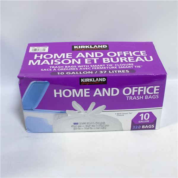 KIRKLAND HOME & OFFICE TRASH BAGS WHITE - 10G