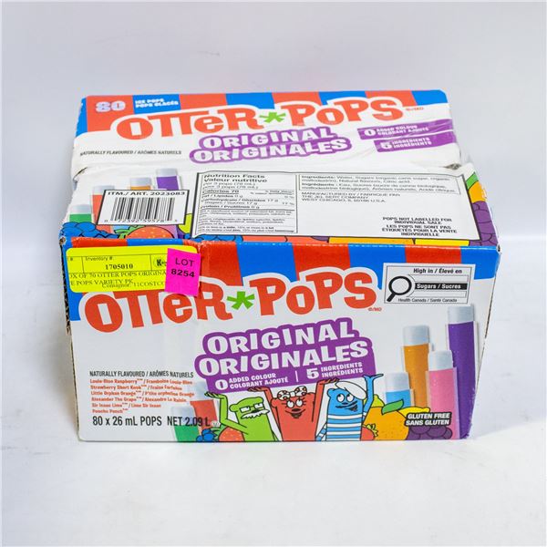 BOX OF 70 OTTER POPS ORIGINAL ICE POPS VARIETY PK