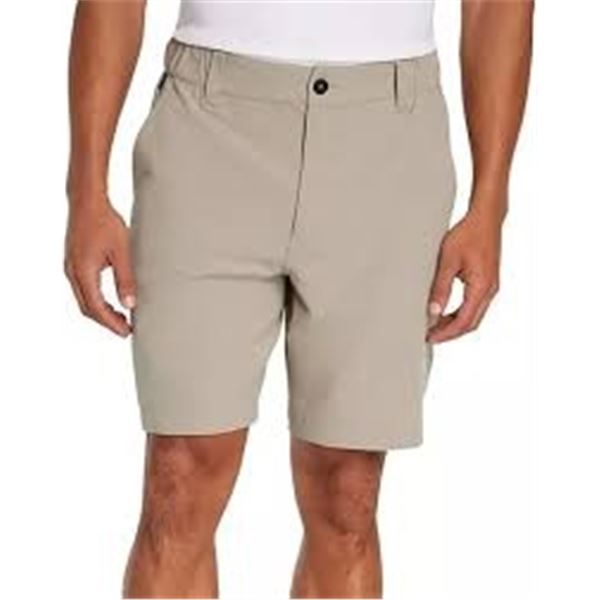 NEW EDDIE BAUER MENS TECH SHORTS BEIGE SIZE 34