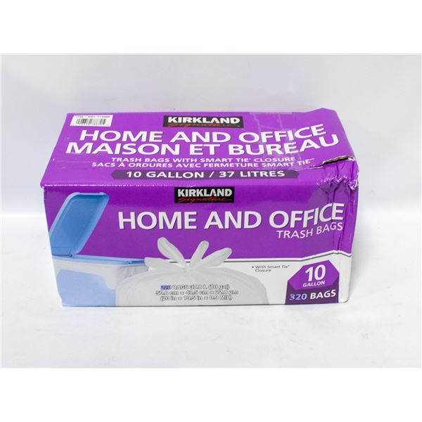 KIRKLAND HOME & OFFICE TRASH BAGS WHITE - 10G
