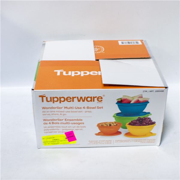6 PIECE TUPPERWARE MULTI-USE BOWL SET WITH LIDS