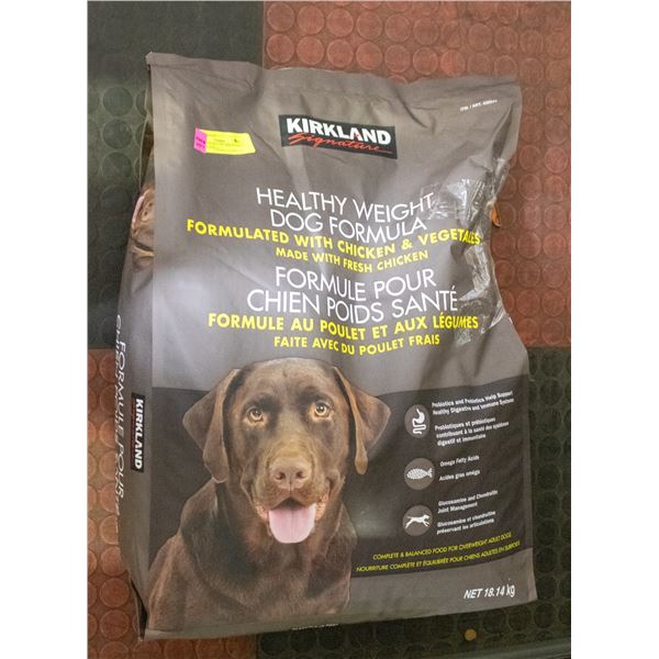KIRKLAND HEALTHY WEIGHT DOG FOOD FORMULA