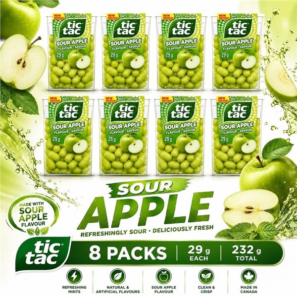 8 TIC TAC SOUR APPLE MINTS 29G