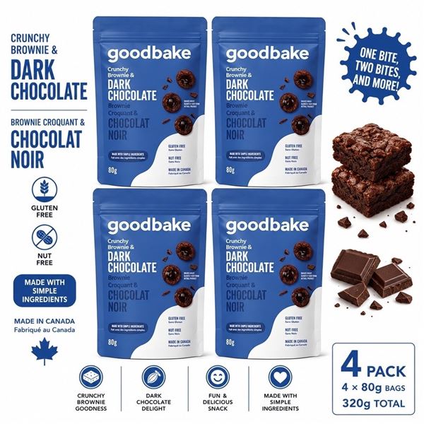 4 GOODBAKE DARK CHOCOLATE BROWNIE 80G EXP 05/26