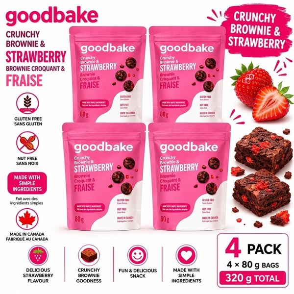 4 GOODBAKE STRAWBERRY BROWNIE 80G EXP 04/26