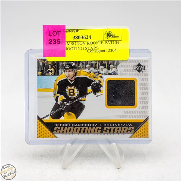 SERGEI SAMSONOV ROOKIE PATCH JERSEY SHOOTING STARS