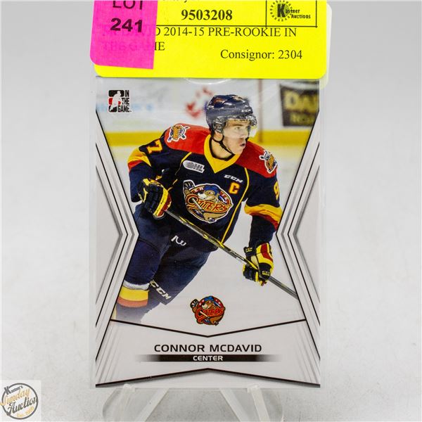 MCDAVID 2014-15 PRE-ROOKIE IN THE GAME