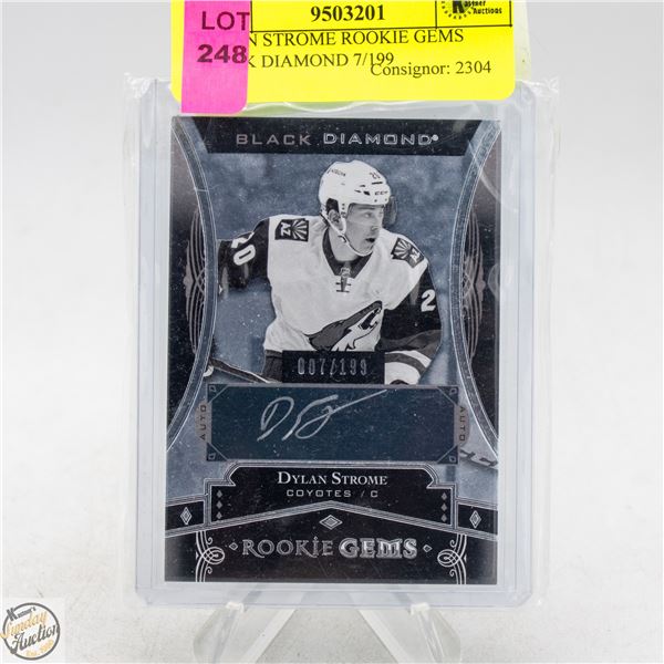 DYLAN STROME ROOKIE GEMS BLACK DIAMOND 7/199