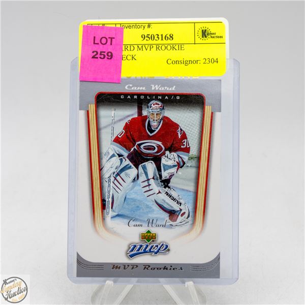 CAM WARD MVP ROOKIE UPPERDECK