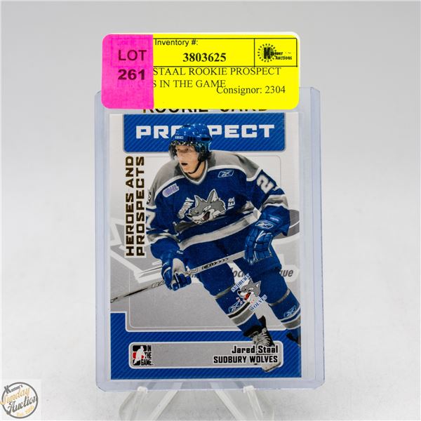 JARAD STAAL ROOKIE PROSPECT HEROES IN THE GAME