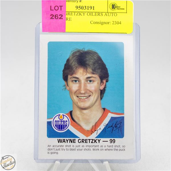 WAYNE GRETZKY OILERS AUTO SIGNATURE