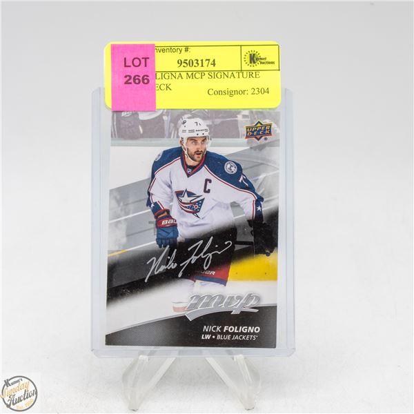 NICK FOLIGNA MCP SIGNATURE UPPERDECK