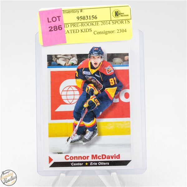 MCDAVID PRE-ROOKIE 2014 SPORTS ILLUSTRATED KIDS