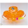 Image 1 : STAMPED CHALET CANADA ORANGE DISH 4" TALL